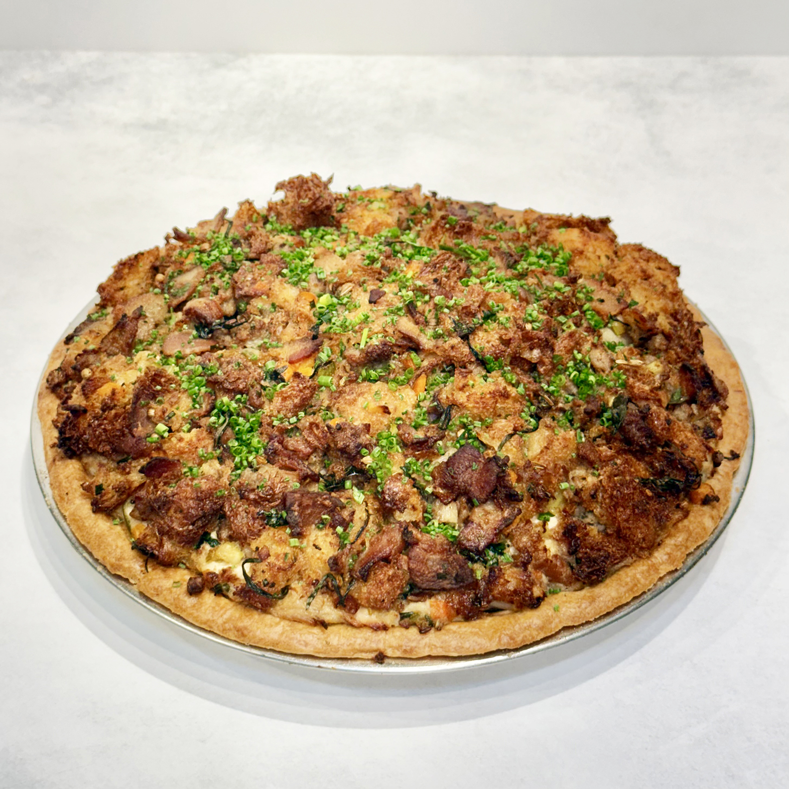 Thanksgiving Braised Turkey, Stuffing, & Green Bean Casserole Pie